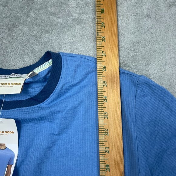Scotch & Soda Crafted With Love Mens Blue Crewneck T-Shirt Size M d0271 - Picture 5 of 9